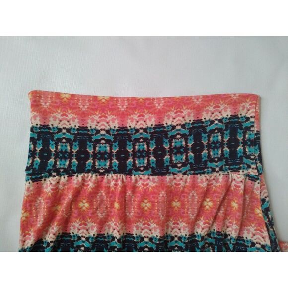 Lily Rose Orange and Blue Abstract Pattern Maxi Length Skirt Women's Size XL - Picture 10 of 11